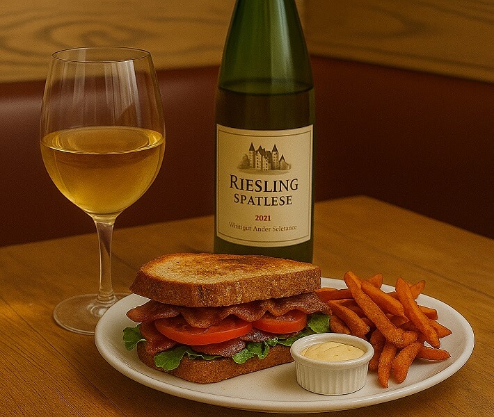 riesling-spatlese-blt Riesling Spatlese with a blt sandwich